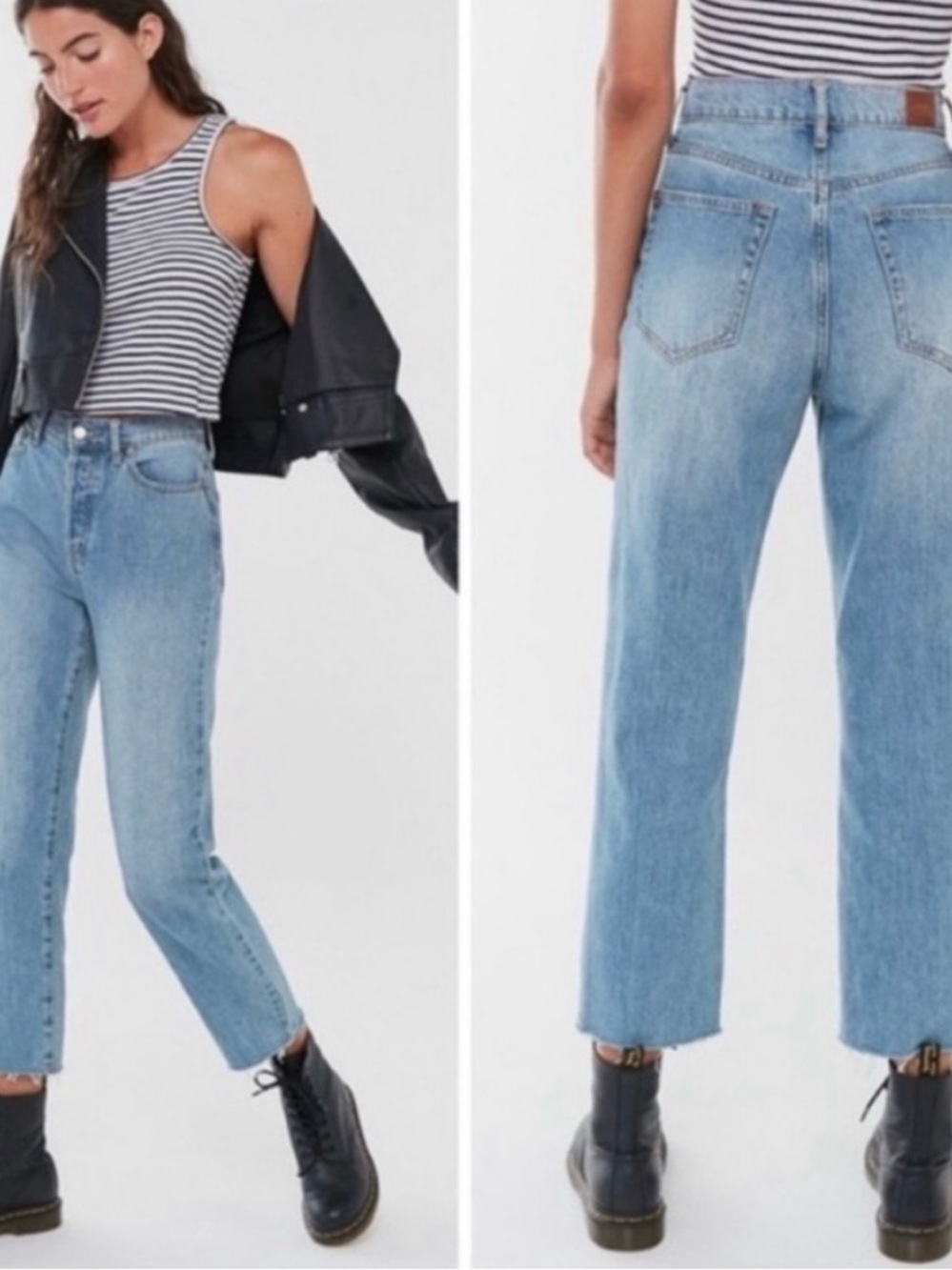 BDG Light Blue Button-Fly Slim Straight Jeans